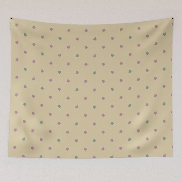 Item preview, Pink and green beige pastel floral print designed and sold by lyonka06.