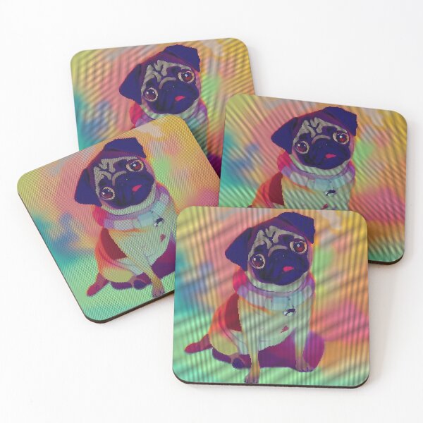 Item preview, Neon Colorful Abstract Pug 8-bit Pixel Art designed and sold by PixelDripped.