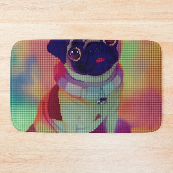 Item preview, Neon Colorful Abstract Pug 8-bit Pixel Art designed and sold by PixelDripped.