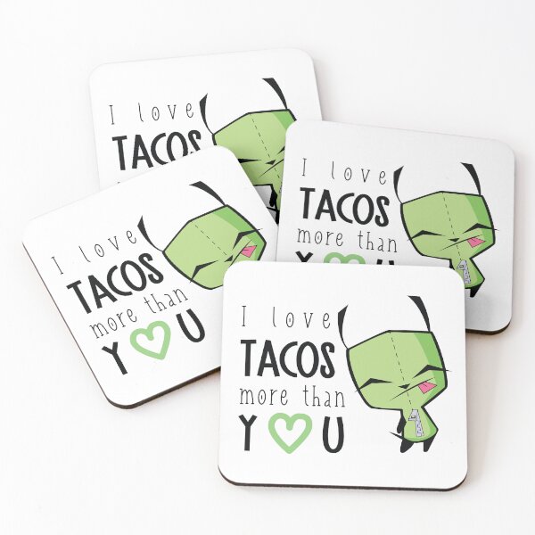 Aperçu de l'œuvre GIR aime les tacos créée et vendue par ExcuseMeSticker.