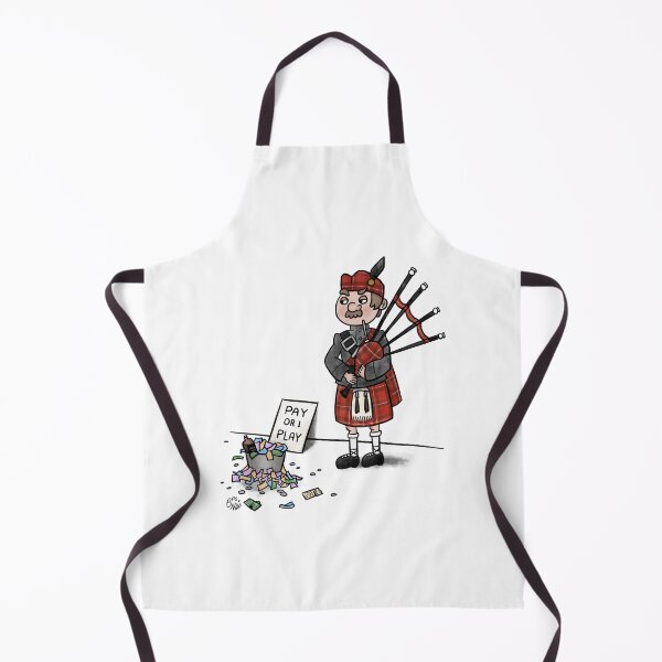 Item preview, Pay or I Play - Funny Angry Scottish Piper designed and sold by BitsAndNotes.