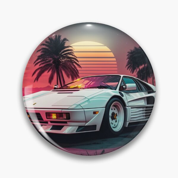 Item preview, Testarossa Synthwave Retro Car designed and sold by yaekus.