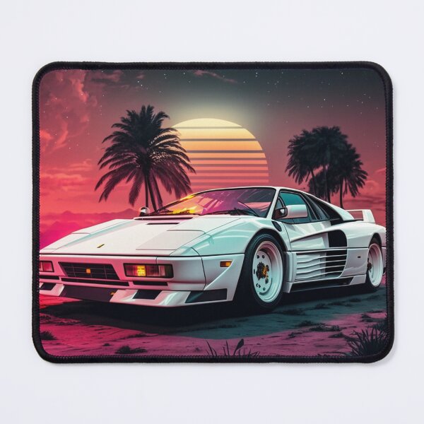 Item preview, Testarossa Synthwave Retro Car designed and sold by yaekus.
