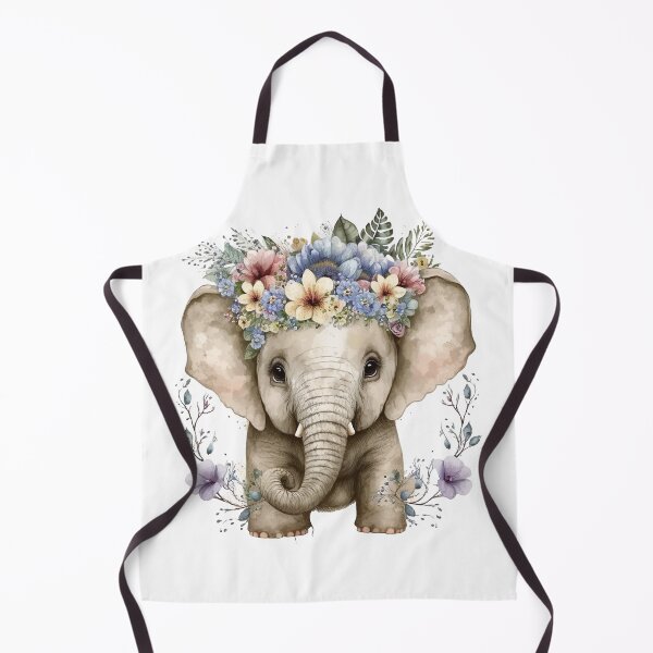 Item preview, Baby elephant with flowers designed and sold by luisraultg.