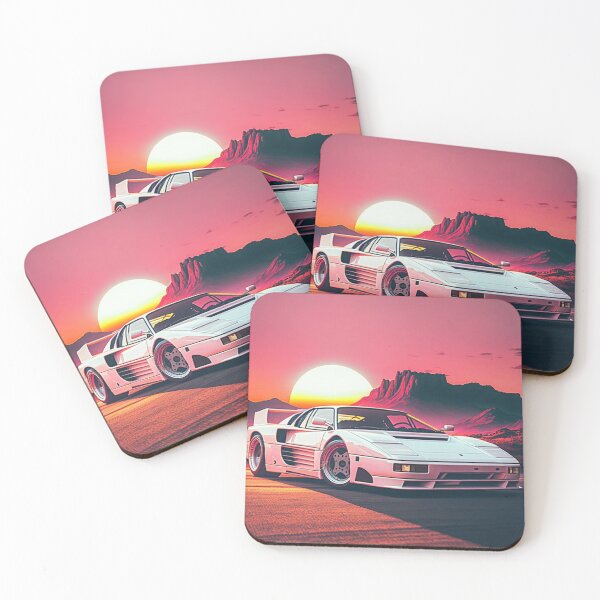 Item preview, Testarossa Synthwave Retro Car designed and sold by yaekus.