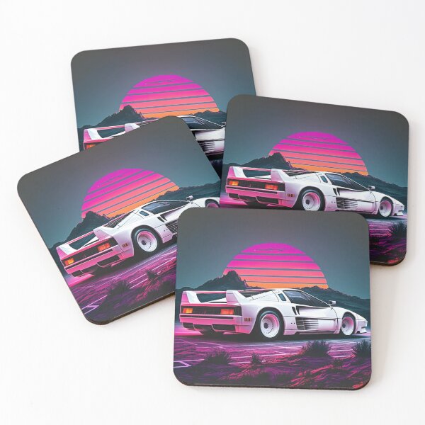 Item preview, Testarossa Synthwave Retro Car designed and sold by yaekus.