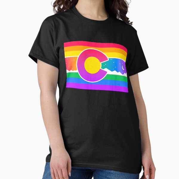 Vista previa del artículo con la obra «Bandera del orgullo gay de Colorado Desfile del arco iris de Denver PrideFest», diseñado y vendido por flannmoriath.