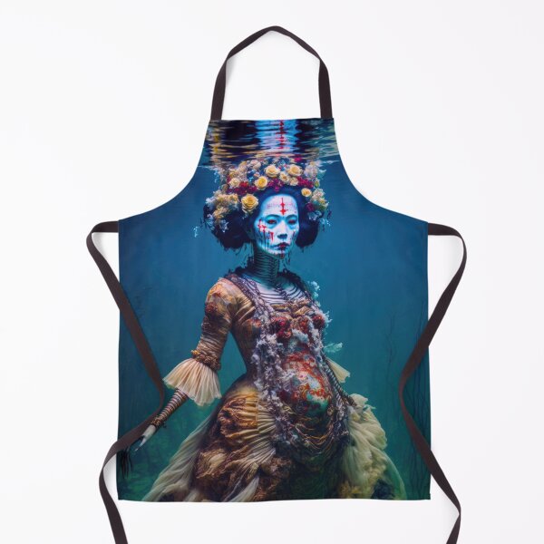 Item preview, Geisha zombie underwater in a Louis XIV style dress designed and sold by MartianBunnyH.