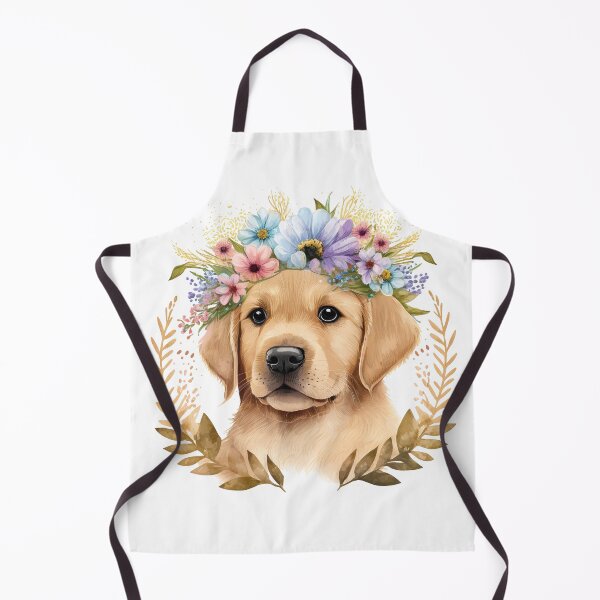 Artikelvorschau, Golden retriever puppy with flower crown entworfen und verkauft von luisraultg.
