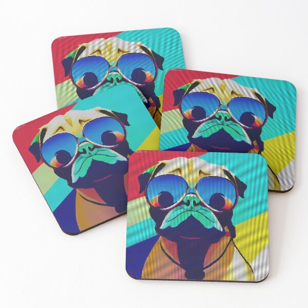 Item preview, Neon Colorful Abstract Pug 8-bit Pixel Art designed and sold by PixelDripped.