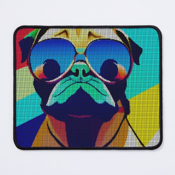 Item preview, Neon Colorful Abstract Pug 8-bit Pixel Art designed and sold by PixelDripped.