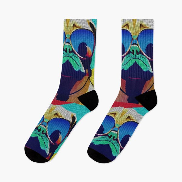 Item preview, Neon Colorful Abstract Pug 8-bit Pixel Art designed and sold by PixelDripped.