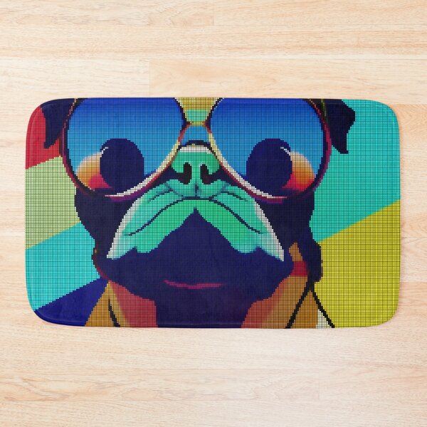 Item preview, Neon Colorful Abstract Pug 8-bit Pixel Art designed and sold by PixelDripped.