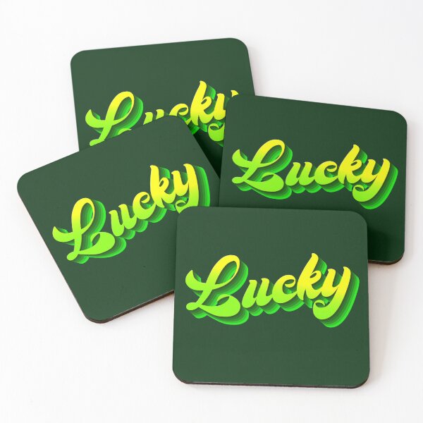 Item preview, Trendy Retro Lemon Green Lucky Lettering Gothic Saint Patrick's Day Feeling Lucky designed and sold by Alahyane Said.