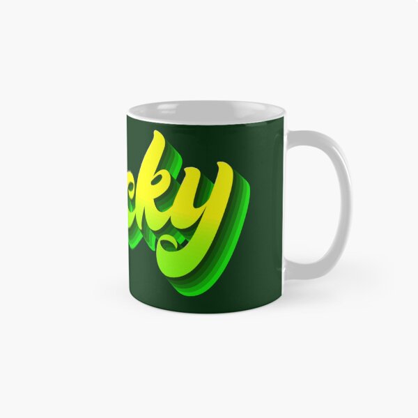 Item preview, Trendy Retro Lemon Green Lucky Lettering Gothic Saint Patrick's Day Feeling Lucky designed and sold by Alahyane Said.