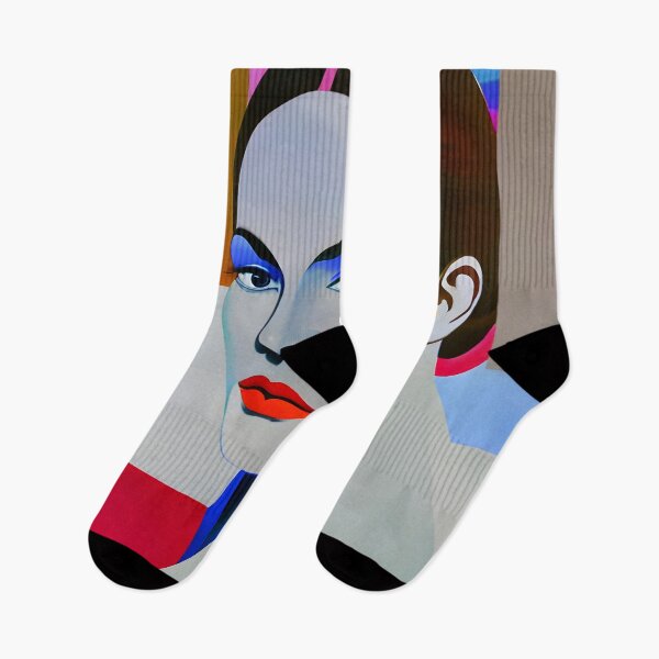 Item preview, Red Lips, Blue Hues, and Geometric Grooves designed and sold by ElLocoMus.
