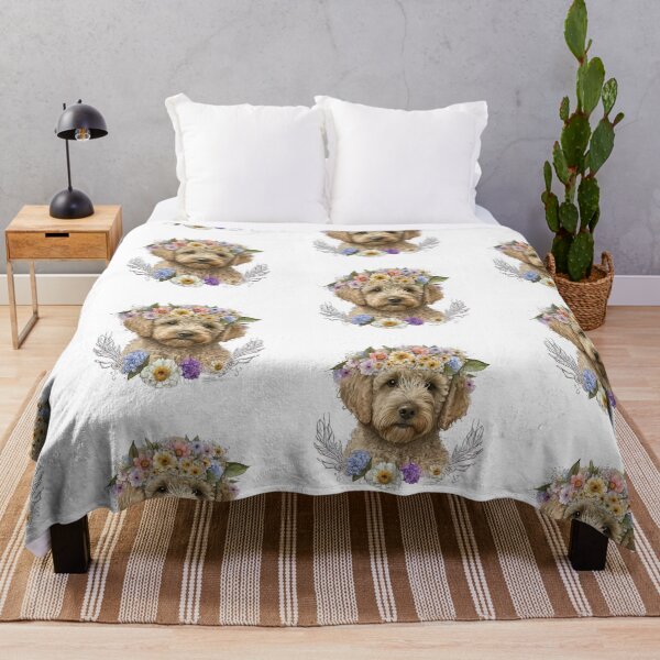 Item preview, Labradoodle puppy with flower crown designed and sold by luisraultg.