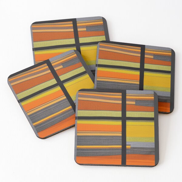 Item preview, Orange, Gold and Black Linen Abstract designed and sold by lifeinspired4u.