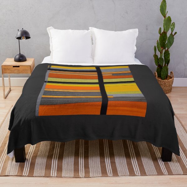 Item preview, Orange, Gold and Black Linen Abstract designed and sold by lifeinspired4u.