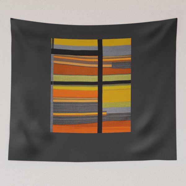 Item preview, Orange, Gold and Black Linen Abstract designed and sold by lifeinspired4u.