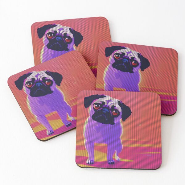 Item preview, Neon Colorful Abstract Pug 8-bit Pixel Art designed and sold by PixelDripped.
