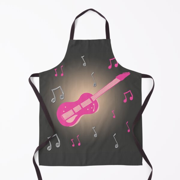 Item preview, Pink Guitar with Music Notes designed and sold by fairytalearrrt.