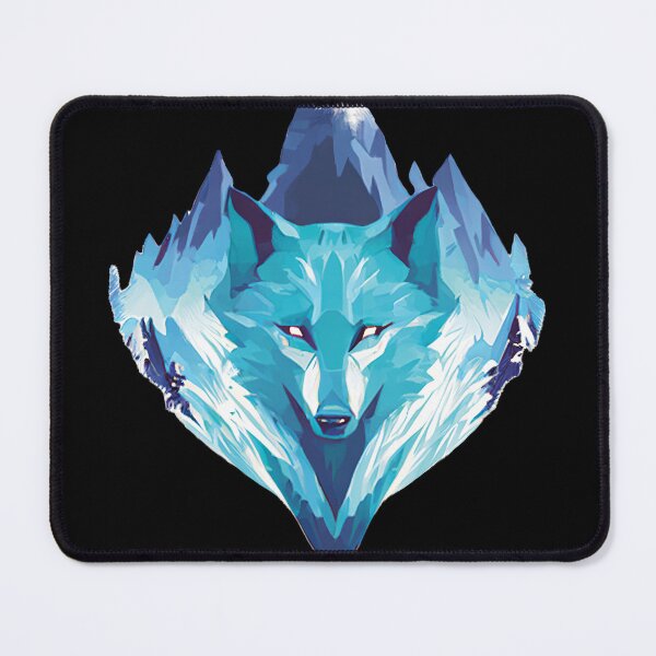 Item preview, Blue Gothic Geometric Mountain Wolf designed and sold by Goatonfire.