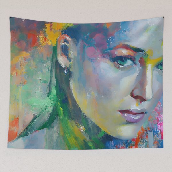Item preview, Colores del alma: una chica de ojos verdes pastel designed and sold by ElLocoMus.