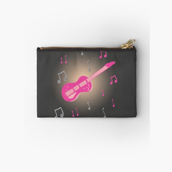 Item preview, Pink Guitar with Music Notes designed and sold by fairytalearrrt.