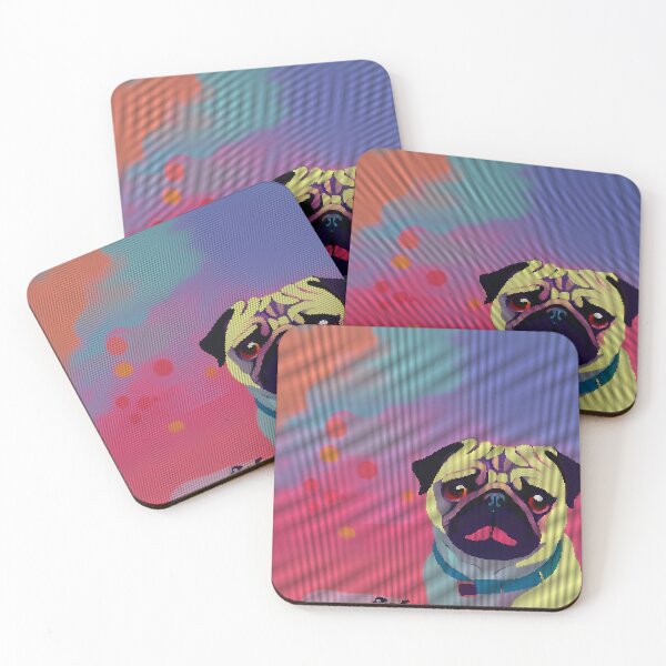 Item preview, Neon Colorful Abstract Pug 8-bit Pixel Art designed and sold by PixelDripped.