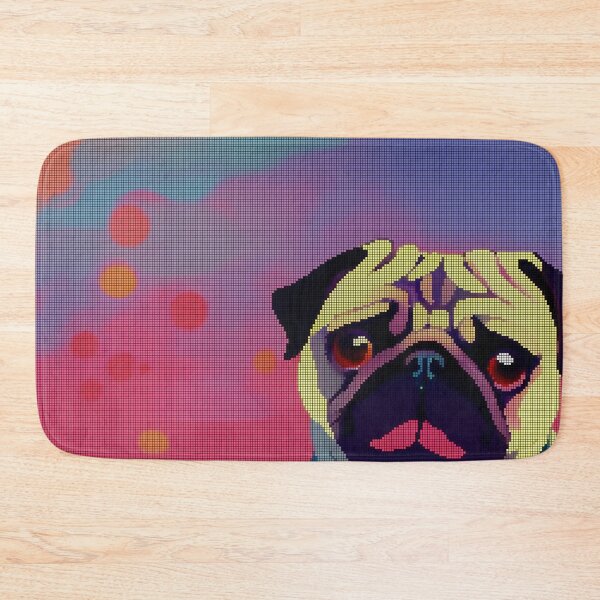 Item preview, Neon Colorful Abstract Pug 8-bit Pixel Art designed and sold by PixelDripped.
