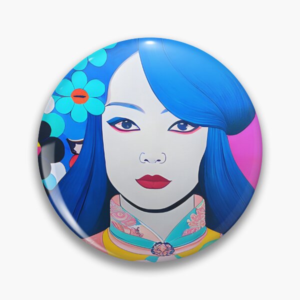 Item preview, The Blue-Haired Garden Goddess designed and sold by ElLocoMus.