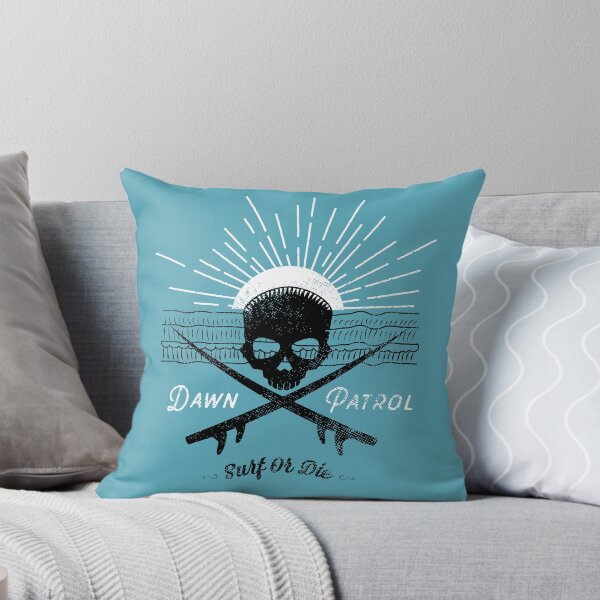 Artikelvorschau, Dawn Patrol - Surf or Die Black Skull Insignien entworfen und verkauft von oberdoofus.