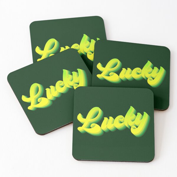 Item preview, Cool Retro Acid Yellow Lucky Lettering St Patrick’s Day Groovy 70's Feeling Lucky designed and sold by Alahyane Said.