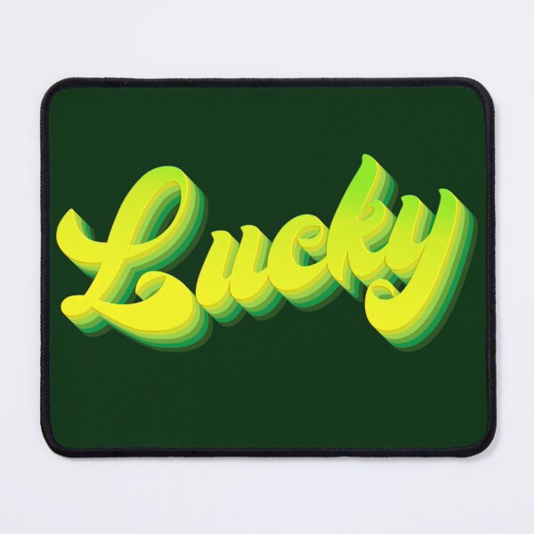 Item preview, Cool Retro Acid Yellow Lucky Lettering St Patrick’s Day Groovy 70's Feeling Lucky designed and sold by Alahyane Said.