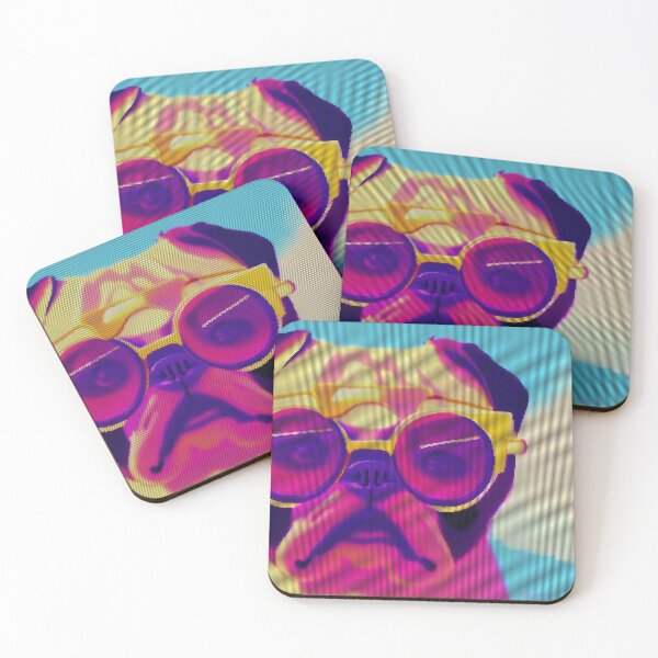 Item preview, Neon Colorful Abstract Pug 8-bit Pixel Art designed and sold by PixelDripped.