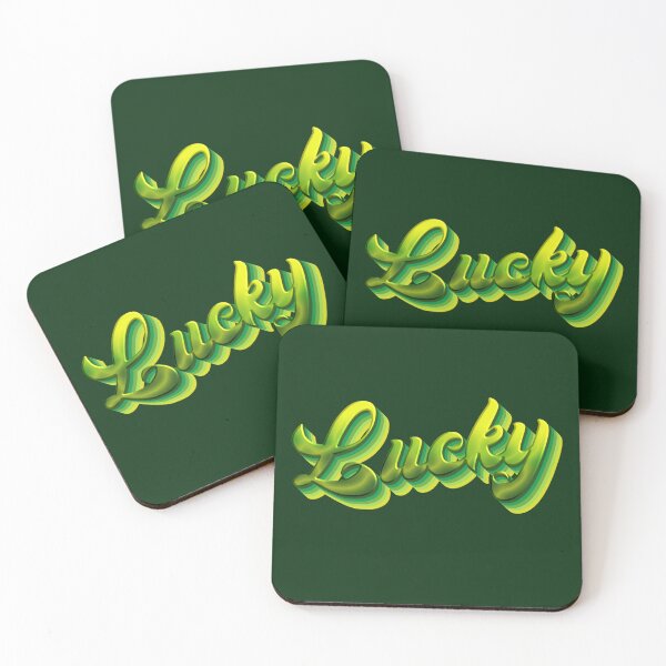 Item preview, Trendy 70s St Patrick’s Day Retro Steely Green Chromatic Groovy Lucky Lettering Feeling Lucky designed and sold by Alahyane Said.