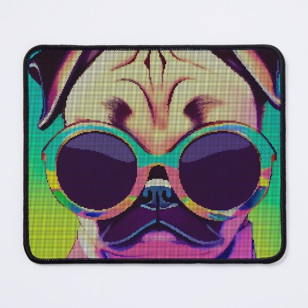 Item preview, Neon Colorful Abstract Pug 8-bit Pixel Art designed and sold by PixelDripped.