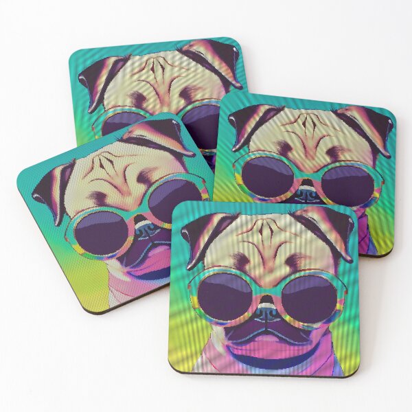 Item preview, Neon Colorful Abstract Pug 8-bit Pixel Art designed and sold by PixelDripped.