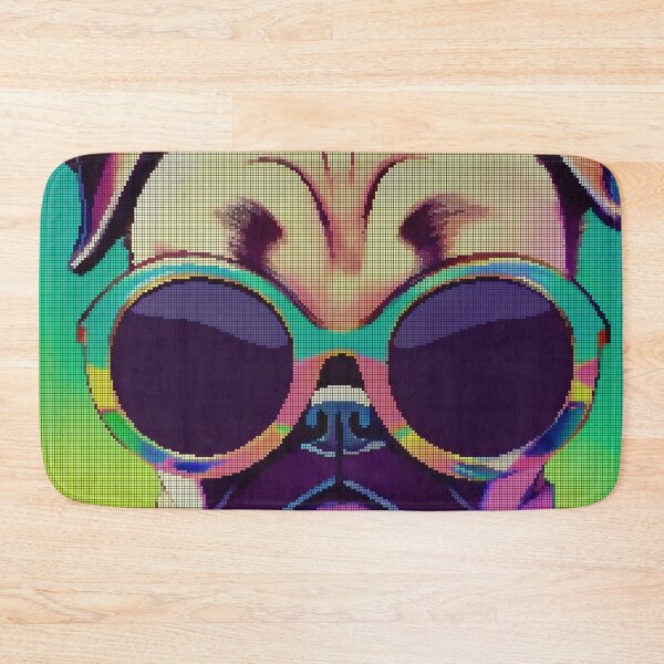 Item preview, Neon Colorful Abstract Pug 8-bit Pixel Art designed and sold by PixelDripped.