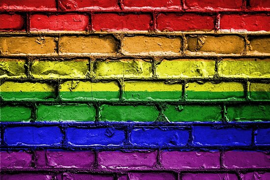 gay flag wallpaper brick