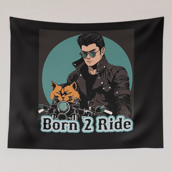 Item preview, Born 2 Ride Cat Dad designed and sold by Tanis-Tweedale.
