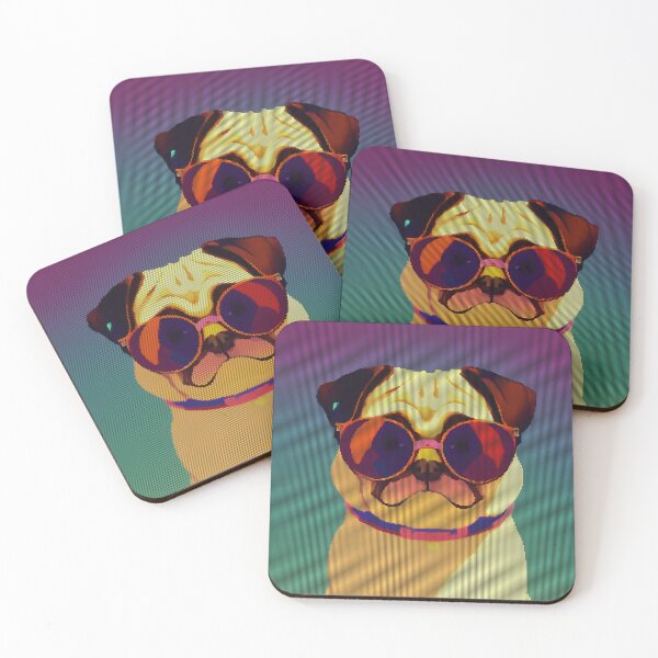 Item preview, Neon Colorful Abstract Pug 8-bit Pixel Art designed and sold by PixelDripped.