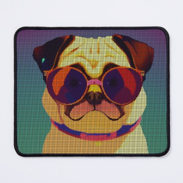 Item preview, Neon Colorful Abstract Pug 8-bit Pixel Art designed and sold by PixelDripped.