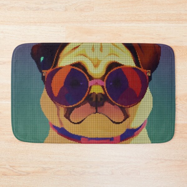 Item preview, Neon Colorful Abstract Pug 8-bit Pixel Art designed and sold by PixelDripped.