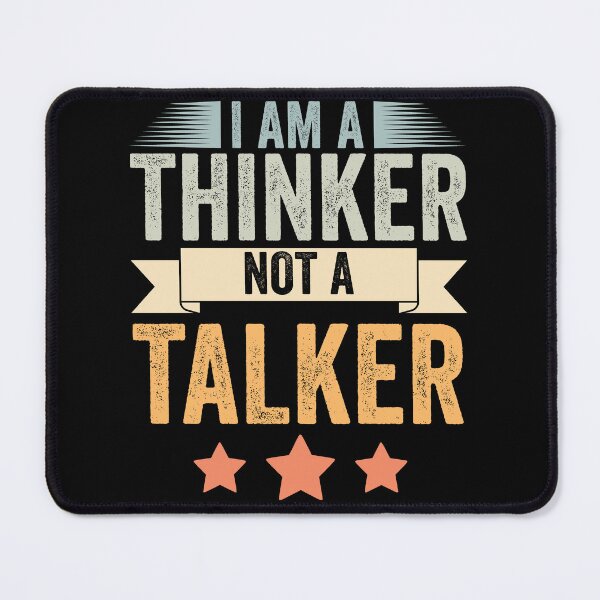 Item preview, Retro I Am A Thinker Not A Talker Funny Introverted Thinker designed and sold by Nessshirts.