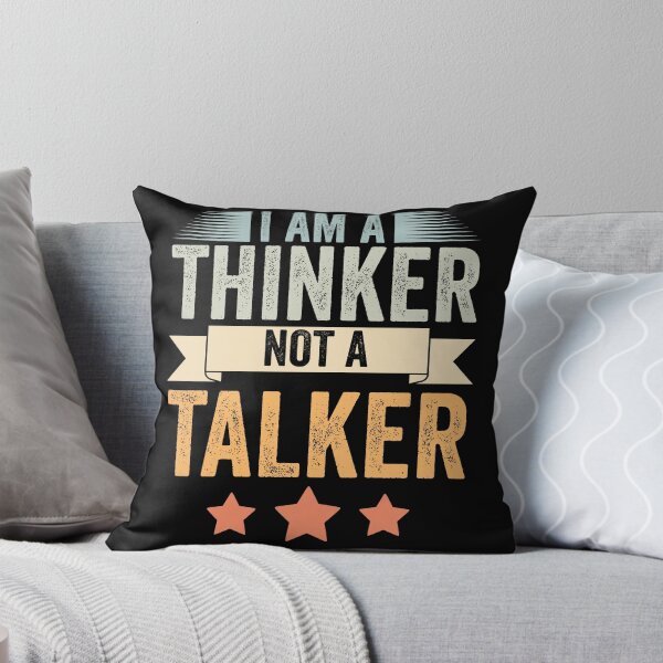 Item preview, Retro I Am A Thinker Not A Talker Funny Introverted Thinker designed and sold by Nessshirts.