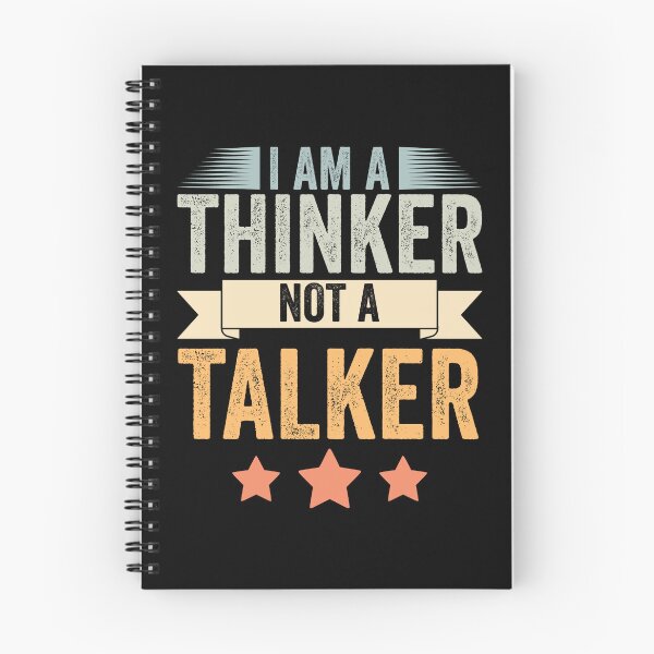 Item preview, Retro I Am A Thinker Not A Talker Funny Introverted Thinker designed and sold by Nessshirts.