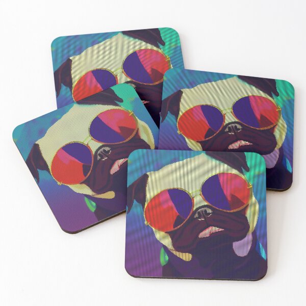 Item preview, Neon Colorful Abstract Pug 8-bit Pixel Art designed and sold by PixelDripped.