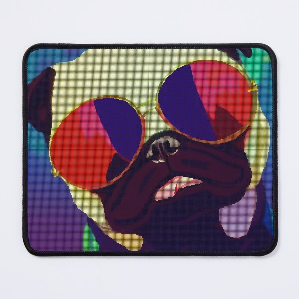 Item preview, Neon Colorful Abstract Pug 8-bit Pixel Art designed and sold by PixelDripped.